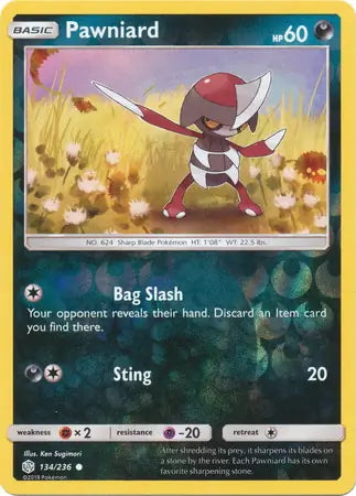 Cosmic Eclipse Pawniard #134/236 reverse holo